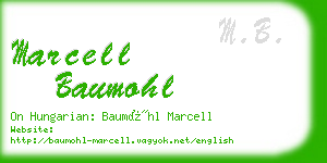 marcell baumohl business card